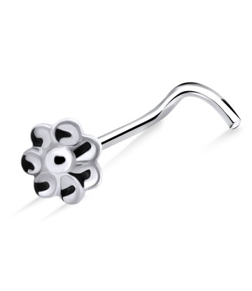 Flower Shaped Curved Nose Stud NSKB-812